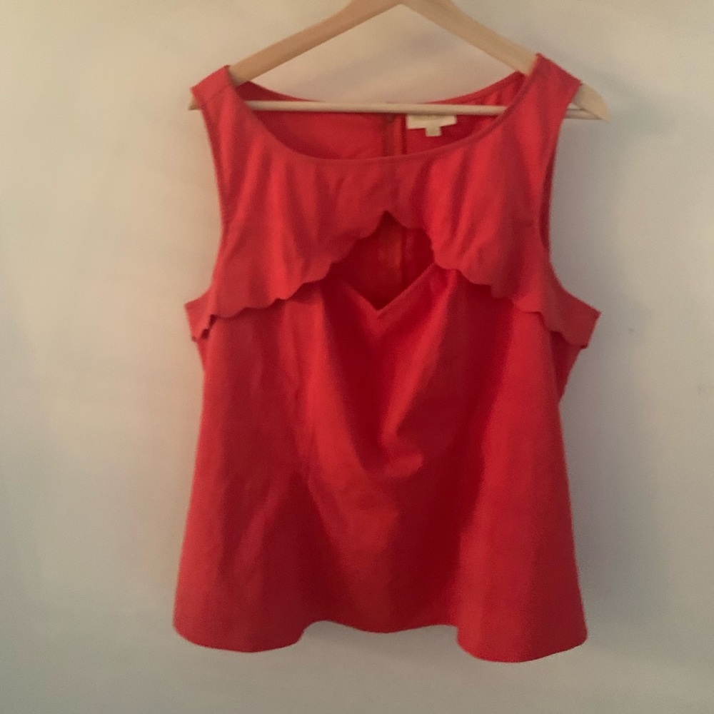 ModCloth Cutout Top in Raspberry